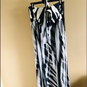 Long black and white dress size 14